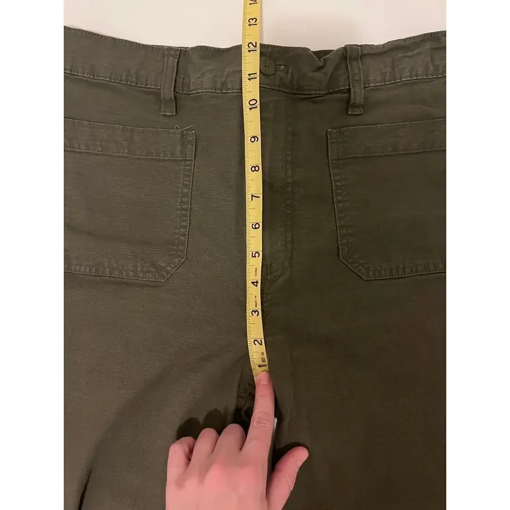 J. Crew Point Sur washed wide-leg crop pant